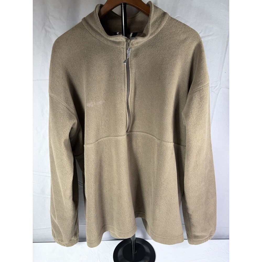 Columbia 1/4 Zip Fleece Pullover Sweatshirt Mock Neck Green 2XL Unisex Nice